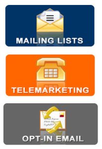 3 options mail telemarketing and email